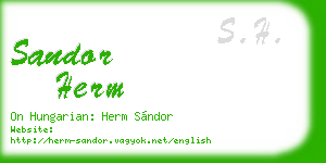 sandor herm business card